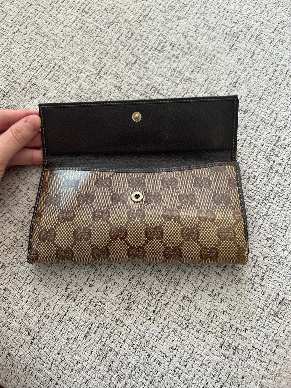 Authentic Gucci Brown GG Canvas Continental Wallet - Picture 6 of 13